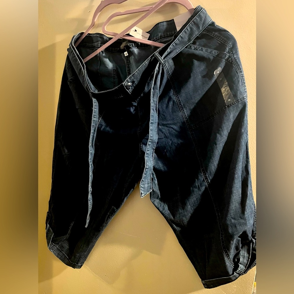 Lane Bryant pedal cropped denim pants 22W